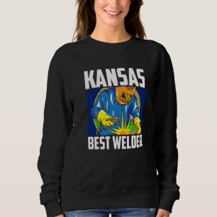 Kansas Best Welder Ironworker Ironsmith Welding US Sweatshirt