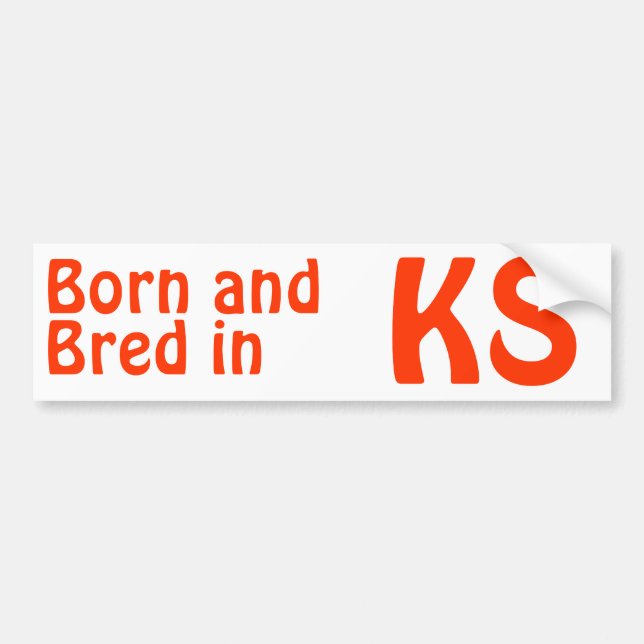 Kansas Bred (Bumper Sticker) Sticker (Front)
