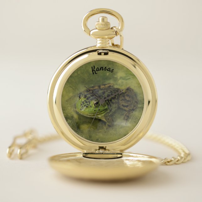 Kansas Bull Frog Pocket Watch (Inside)