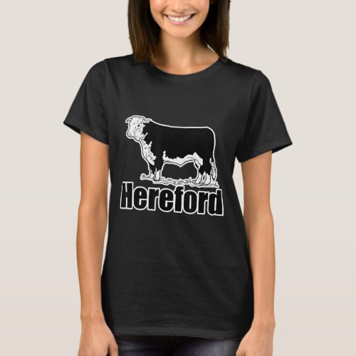 Kansas Cattle Farming Beef Herd Hereford Cow Pictu T_Shirt