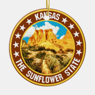 Kansas                                             ceramic ornament