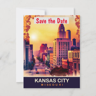 Kansas City Art Deco Golden wedding Invitation