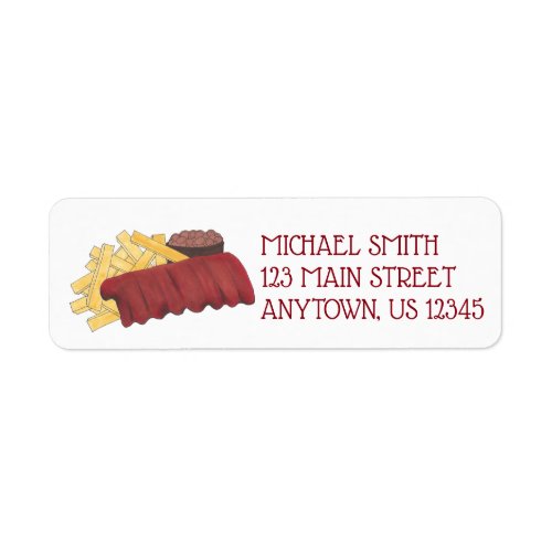 Kansas City BBQ Barbecue Spare Rib Cookoff Foodie Label