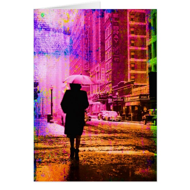 Kansas City, Colorful Grunge All Occasion Cards (Front)