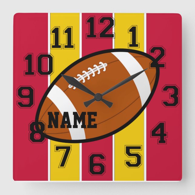 Kansas City Colors Football Wall Clock (Front)