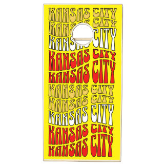 Kansas City Cornhole Game, KC Chiefs Colors Cornhole Set