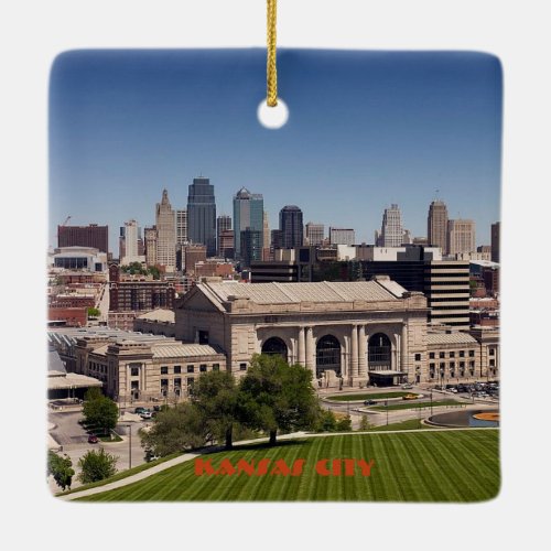 Kansas City Custom Square Christmas Ornament