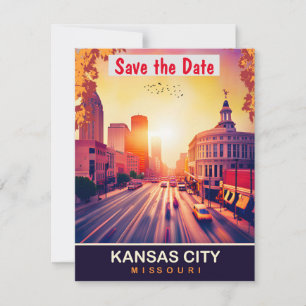 Kansas City Downtown Evening wedding Invitation