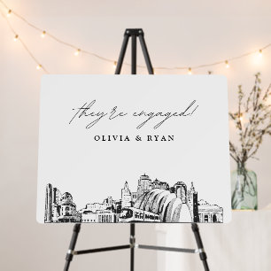 Kansas City Engagement Party Welcome Sign 28x22