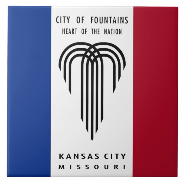 Kansas City flag Ceramic Tile (Front)