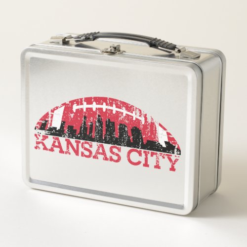 Kansas City Football Vintage Metal Lunchbox
