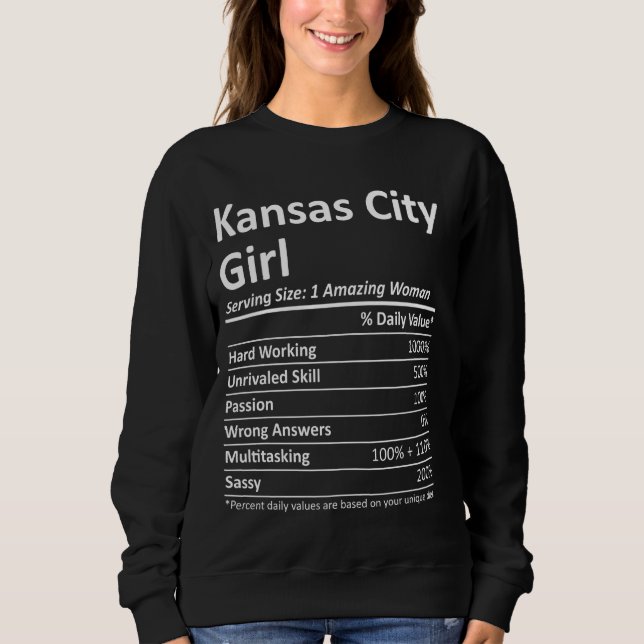 Kansas City Girl Ks Kansas Funny City Home Roots U Sweatshirt (Front)