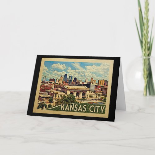 Kansas City Greeting Card Missouri Vintage Travel