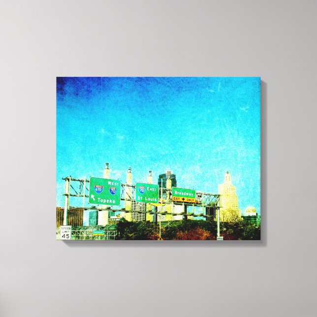 Kansas City Highway Canvas Print (Front)