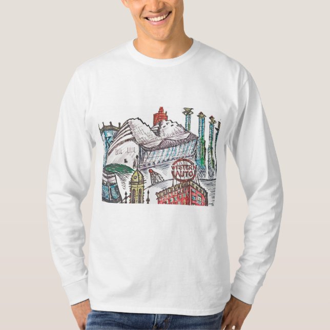 Kansas City Iconic Architecture T-Shirt (Front)