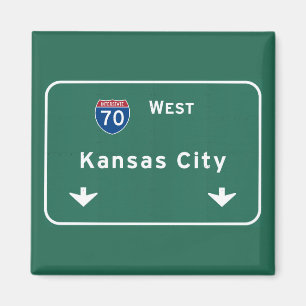 Kansas City KC Missouri Interstate Highway Freeway Magnet