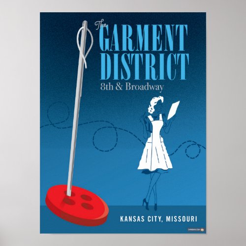 Kansas City Landmarks Garment District  12 x 16 Poster