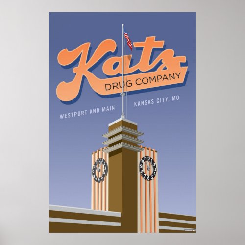 Kansas City Landmarks Katz Drugs  24 x 36 Poster