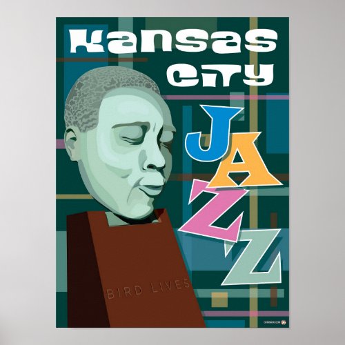 Kansas City Landmarks KC Jazz  12 x 16 Poster