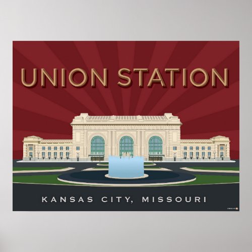 Kansas City Landmarks Union Station  24 x 18 Poster