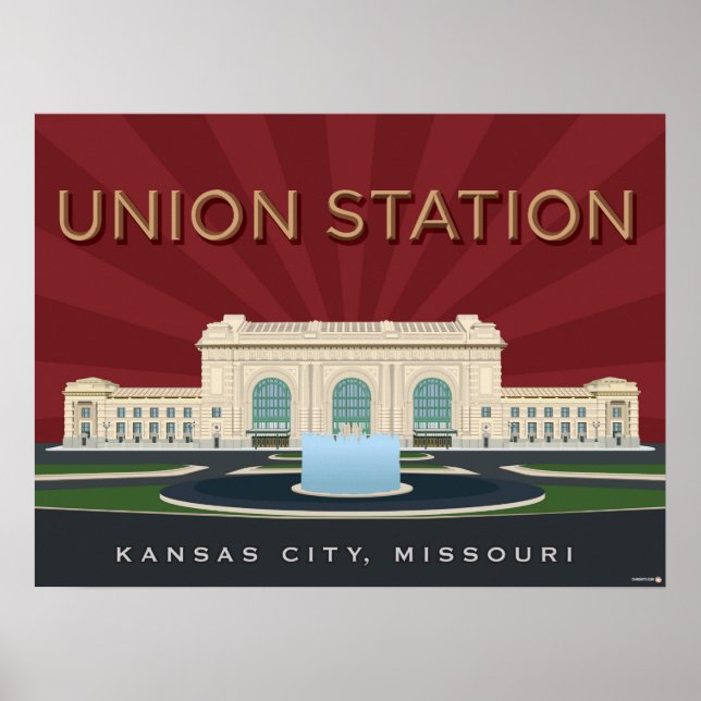 Kansas City Landmarks: Union Station – 24 x 18 Poster (Front)