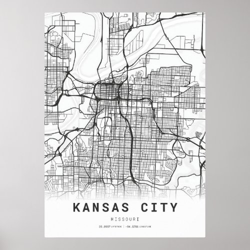 Kansas City Map Poster