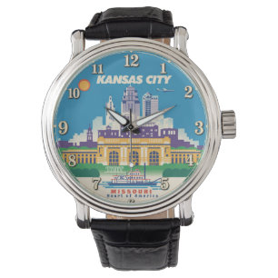 Kansas City Missouri Art Deco Travel Poster Watch