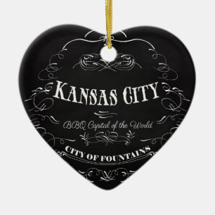 Kansas City Missouri - BBQ Capital of the World Ceramic Ornament