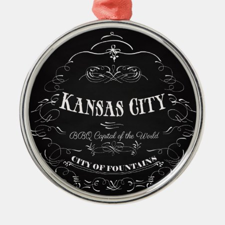 Kansas City Missouri - Bbq Capital Of The World Metal Ornament
