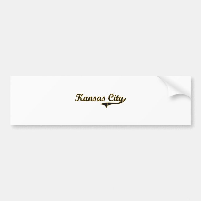 Kansas City Missouri Classic Design Bumper Sticker (Front)