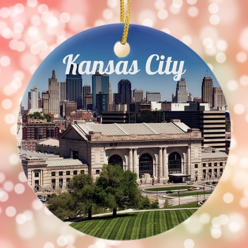 Kansas City Missouri downtown photo Ceramic Ornament