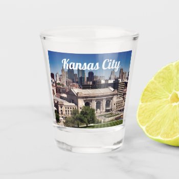 Kansas City Missouri Downtown Photo Union Station Shot Glass by whereabouts at Zazzle