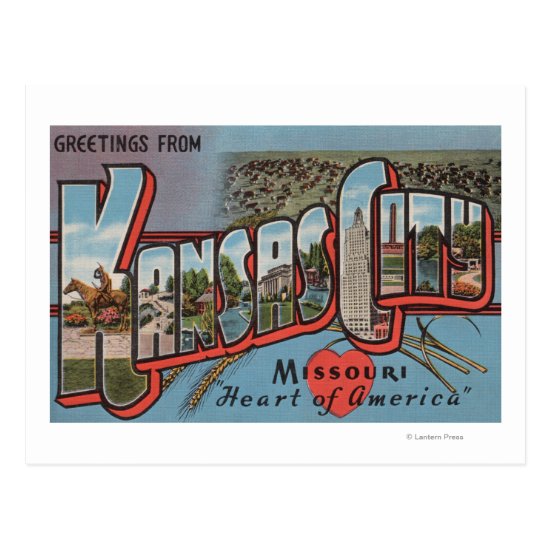 Kansas City Missouri (Heart) Postcard