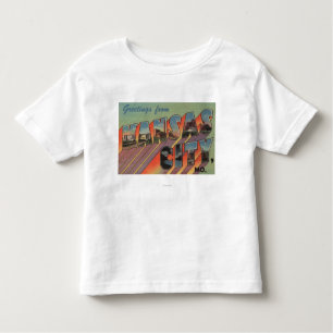 Kansas City, Missouri - Large Letter Scenes Toddler T-shirt