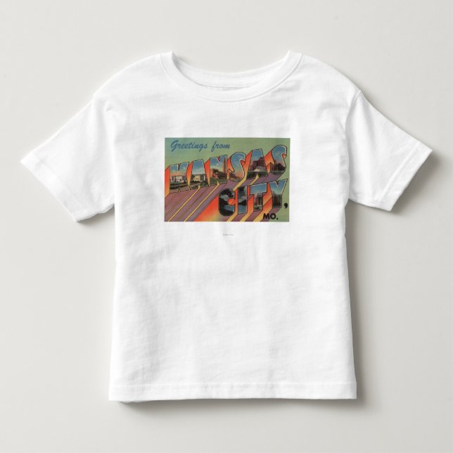 Kansas City, Missouri - Large Letter Scenes Toddler T-shirt (Front)