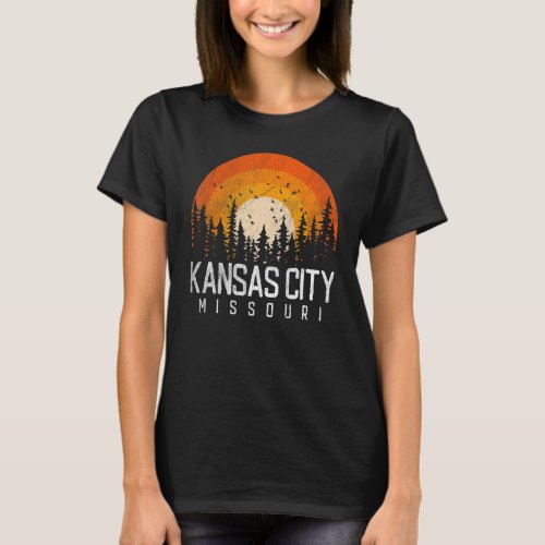 Kansas City Missouri MO  Retro Vintage 70s 80s 90s T_Shirt