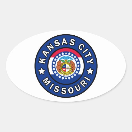 Kansas City Missouri Oval Sticker