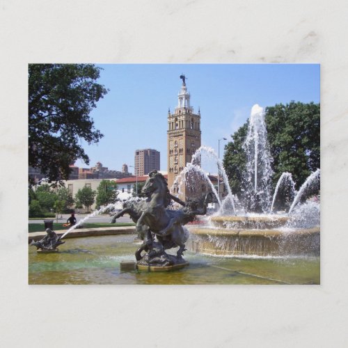 Kansas City Missouri Plaza Fountain Postcard