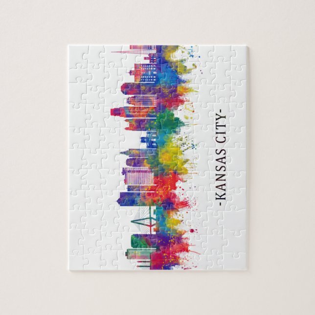 Kansas City Missouri Skyline Jigsaw Puzzle (Vertical)