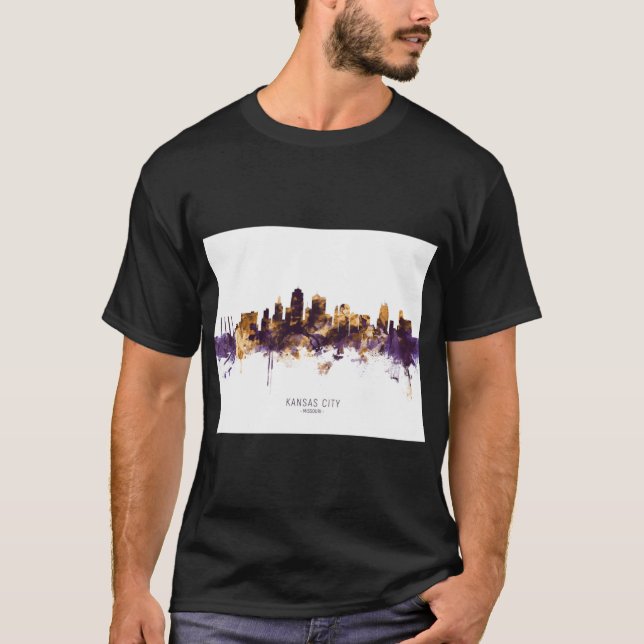 Kansas City Missouri Skyline Oversized 5 T-Shirt (Front)