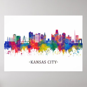 Kansas City Missouri Skyline Poster