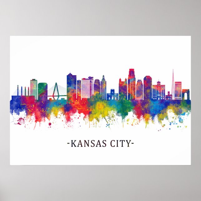 Kansas City Missouri Skyline Poster (Front)