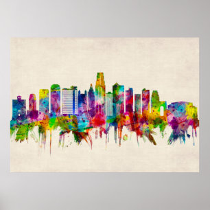 Kansas City Missouri Skyline Poster