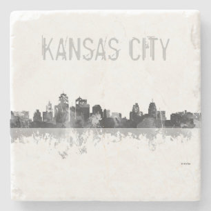 KANSAS CITY, MISSOURI SKYLINE STONE COASTER