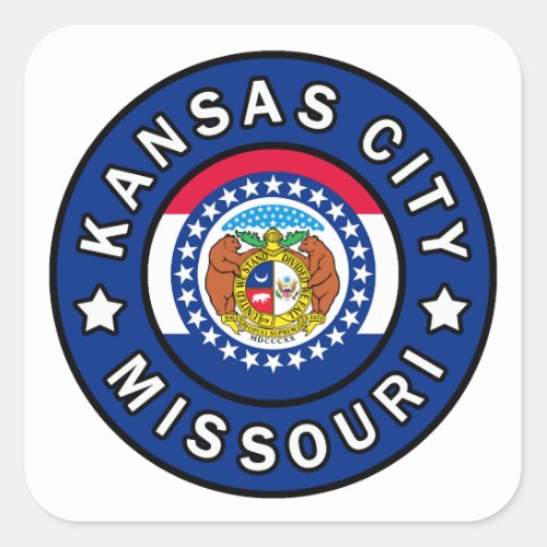 Kansas City Missouri Square Sticker