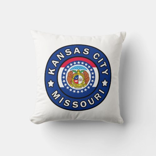 Kansas City Missouri Throw Pillow