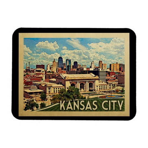 Kansas City Missouri Vintage Travel Magnet