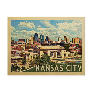 Kansas City Missouri Vintage Travel Postcard