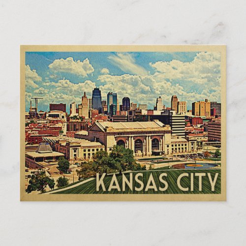 Kansas City Missouri Vintage Travel Postcard