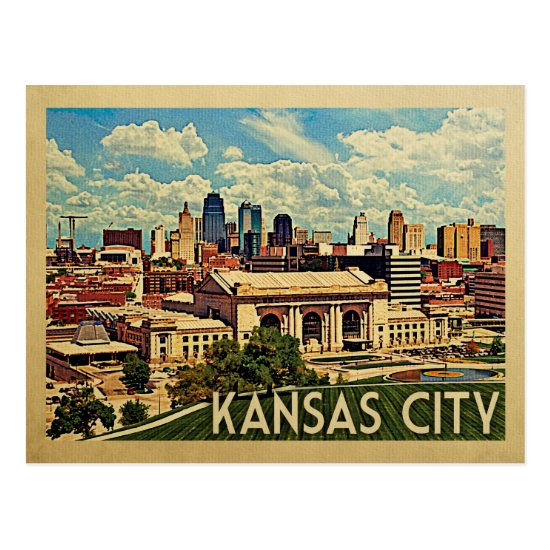 Kansas City Missouri Vintage Travel Postcard